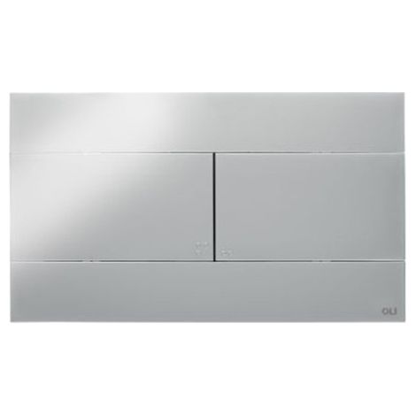 OLI Placca di Comando Slim Dual Cromo Lucido per Cassette WC ad Incasso OLI - OL0659044 Cromo Lucido