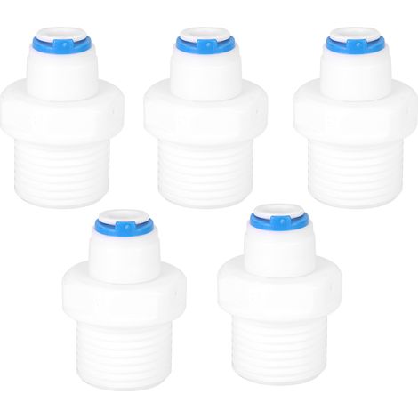 Raccord de tuyau PE pour raccords de tuyauterie de purificateur d'eau (4048 G1/2 à G1/4 droit 5 pièces) (1/4)