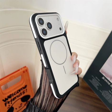(iPhone 15, Blanc) Coque magnétique pour Magsafe
