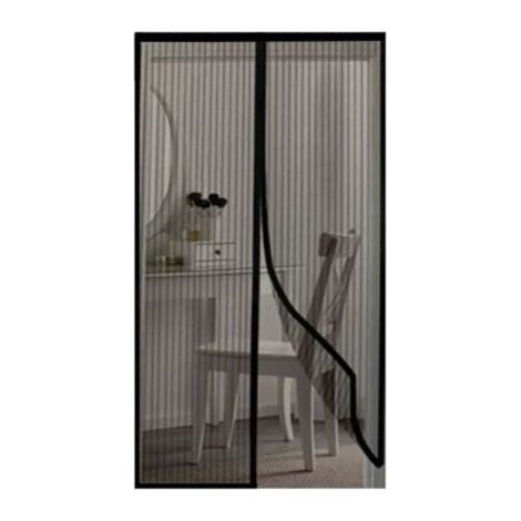 1 Stück (100 x 210 cm, schwarz) Magnetisches Moskitonetz für Türen und Fenster, Insektenschutzvorhänge, Moskitonetz für Schiebefenster, magnetischer Mückenschutz ohne Bohren