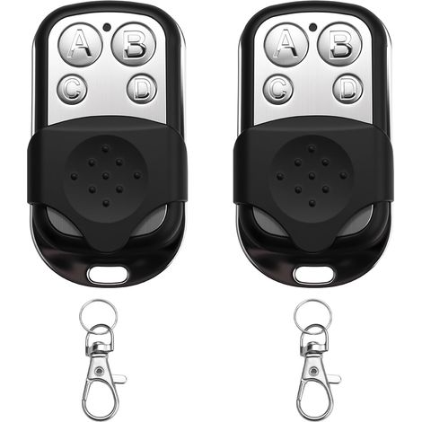 2 Pièces Telecommande Universelle Portail 433.92 MHz Bip Portail Universelle Sans Fil Compatible télécommande garage Code Fixe Rolling Code à 4 Boutons pour Porte de Garage et Voiture (1/5)