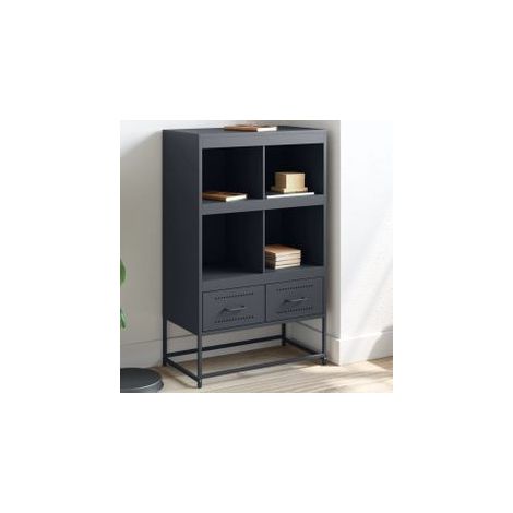 Buffet haut anthracite 68,5x39x111,5 acier laminé à froid (1/5)