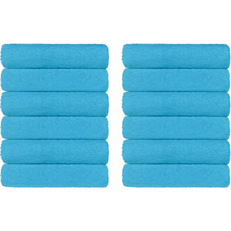 Set Asciugamani Bagno 100% Cotone Super Assorbenti Telo Doccia Spugna Professionali Salvietta Lavetta Viso Asciugamano Salviette Teli Asciugamano Ospite Qualità Hotel Lavette 12 Asciugamani - Turchese