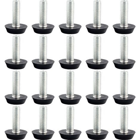 Nivellierfüße für Möbel, Verstellbare Tischfüße, Unter den Möbelbeinen installiert, M8x20mm, 20 Stück (1/5)