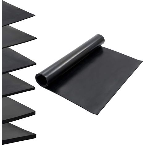 vidaXL Alfombra para el suelo Negro 1,2 x 2 m Goma (1/2)