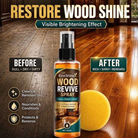 KineShineX Natürliches Bienenwachs-Holzpolierspray, Möbelpolierspray, Reparaturmittel und Glanzverstärker (1/5)