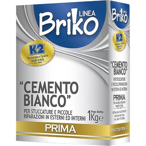 CEMENTO BIANCO IN POLVERE 'BRIKO K2' Kg. 1 - scatola