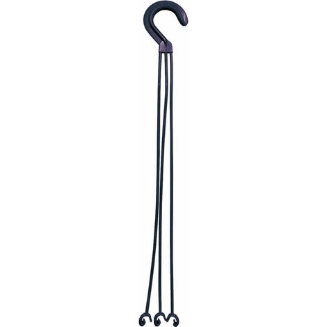 Crochet pour suspension LOTUS Gris anthracite, 52 x 7x 1 cm - EDA