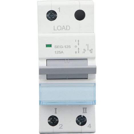 Interruttore automatico CC SEG-125, 230 V, 125 A, monofase, con isolamento a doppia alimentazione per impianti solari e di generazione di energia. (1/5)