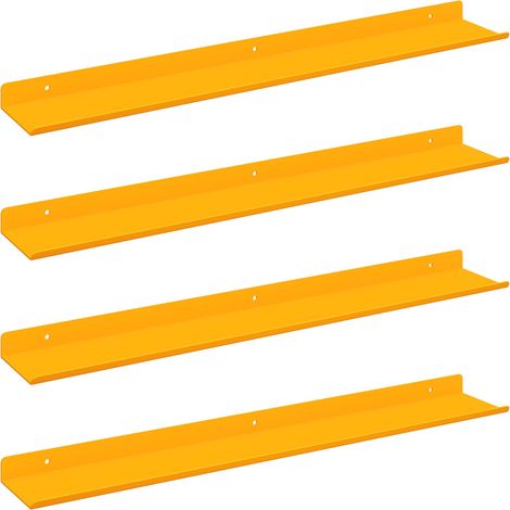 Maison Exclusive - Schwebendes Regal 4 pcs Senfgelb 60 x 8,5 x 2,