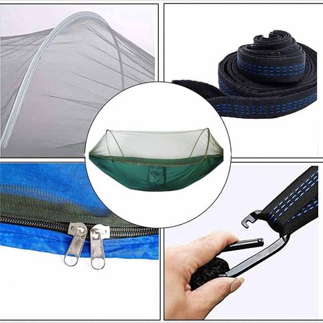 Hamac de camping en nylon, ouverture automatique rapide, simple et double, pour le camping (1/5)
