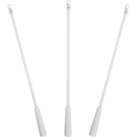 Lot de 3 Tringles à Rideaux en Fibre de Verre Blanche, Accessoires pour Stores D'intérieur Crochet, Résistantes et Adaptées aux Salles de Classe et Crèches (1/5)