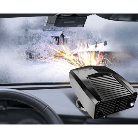 chauffage de dégivrage de voiture 24 V noir, portable, fonction deux en un, chauffe-voiture réglable à 360 degrés, allume-cigare enfichable 180 W (1/4)