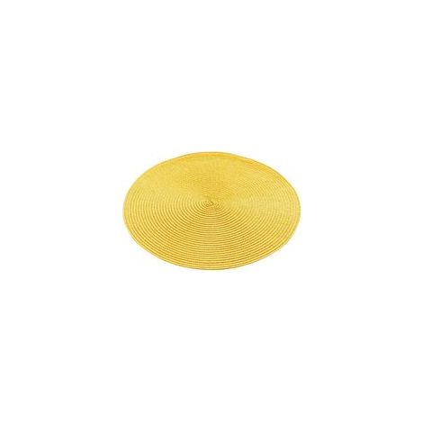 Set de table rond en polypropylène jaune zébulon, 38 cm –