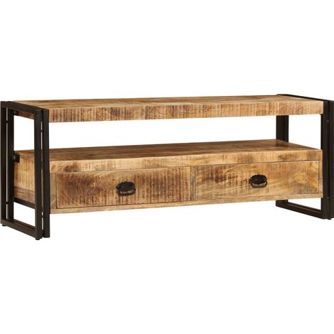 Pratico mobile porta TV/credenza di design 120 cm legno massello di mango 2502063