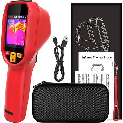Caméra thermique portable -20 °C à 550 °C, compacte, avec prise en charge des températures maximales et minimales au centre, enregistrement d'images, écran TFT 2,4 pouces (1/5)