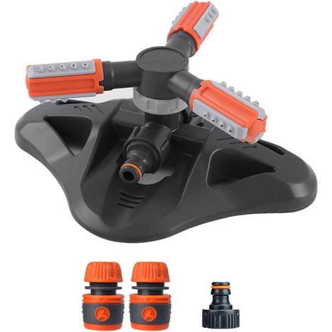 Arroseur automatique rotatif à 360 degrés, ensemble de raccords d'eau à 3 bras, buse (deux pièces) (1/5)