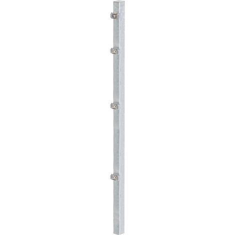 ALBERTS Zaunpfosten, inkl.Klemmlasche, Bohrabst:400mm, vz, anth., 60x40/2400mm, m.Zubehör