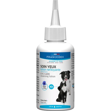 Soin pour les Yeux Lotion Nettoyante 125 ml Pour Chiots et Chatons - Francodex (1/2)