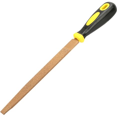 Lime diamantée brasée 15-30 cm, râpe plate pour métaux durs, affûtage meulage gravure, outil à main lot de 8 (1/4)