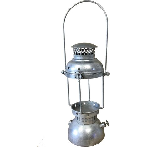 Grand Photophore métal et verre 50.2 cm