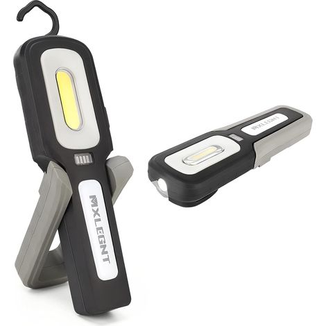 Lampe Baladeuse de Travail LED: Lampe Torche Puissante Inspection COB Rechargeable sans Fil avec Magnique 4500mAh Batterie Deux Lumieres pour Auto Garage Atelier Bricolage D'inspection (1/5)