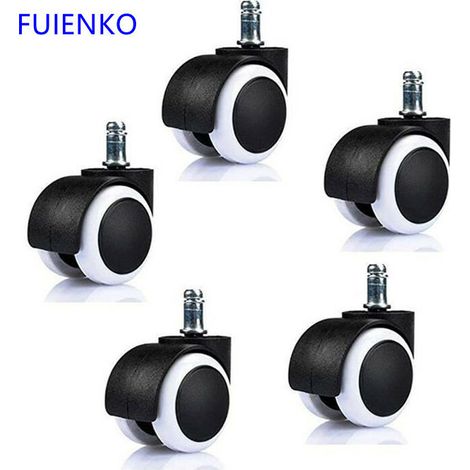 Rotella per sedia da ufficio, Lotto di 5 rotelle per poltrona diametro ruota (50mm) (1/4)