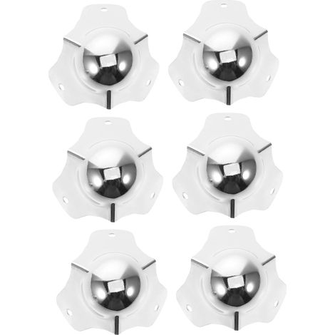 6 protège-coins décoratifs fer argenté sphérique pour boîtes (1/5)