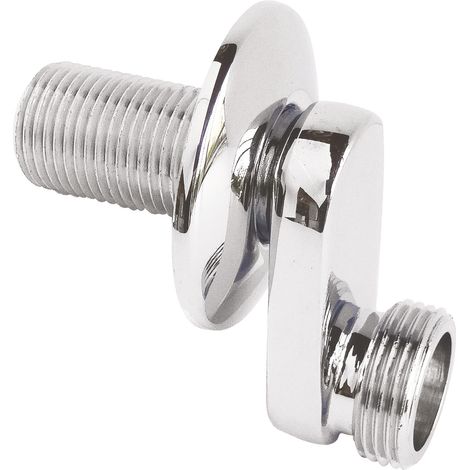 Raccord mural contre coudé M15/21 - M20/27 32mm rosace (1/4)