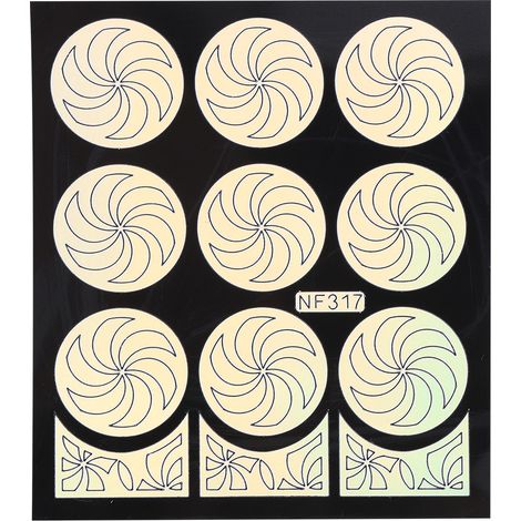 Autocollants ongles fleurs Gabarit Stencil Manucure Décalcomanies NF317 (1/3)