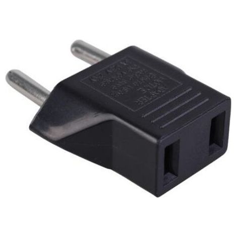 Adaptateur US vers EU, [Lot de 6] 2 Broches CN Chine USA Americaine à 2 Broches EU Europe France, Allemagne, Espagne, Égypte et Plus -noir (1/5)