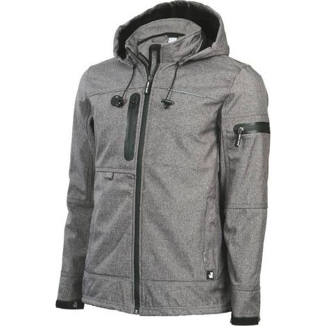 Blouson de Travail Flores - Taille L - Gris Chiné - Résistant et Confortable - D-Work