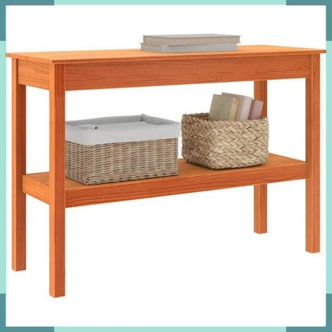 867148 Table console Brun ciré 110 x 40 x 75 cm Pin massif (1/5)