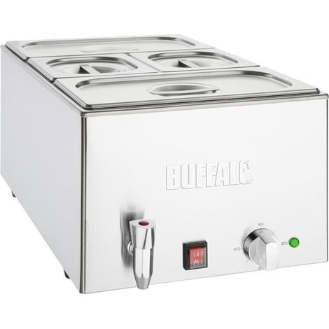 Bain-marie Professionnel avec Robinet et Bacs GN - Buffalo
