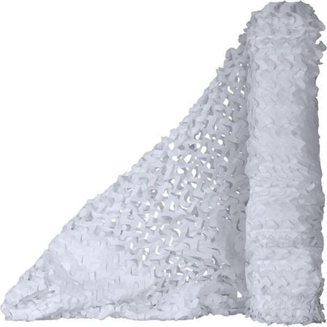Weißes Tarnnetz, verstärktes sandfarbenes Tarnnetz, (3 x 6 m) Militär-Sonnensegel, Sonnenschutz, für Zuhause, Jagd, Garten, Camping, Partydekoration, Sonnensegel, Sichtschutz. (1/5)