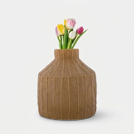 Vaso in terracotta color caramello Zafferano (1/4)