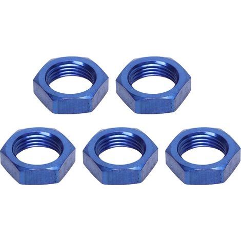 Adaptateur de raccord de verrouillage en alliage métallique, filetage femelle AN8, écrou de verrouillage hexagonal, remplacement bleu pour raccords de cloison, 5 pièces (1/5)