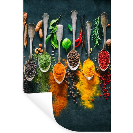 Wall Sticker Herbs - Spices - Spoons 40x60 cm (1/5)