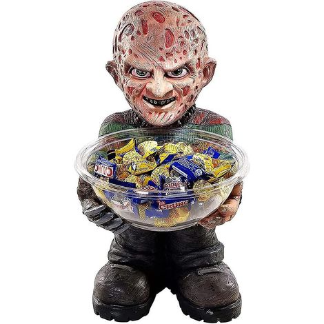 Halloween-Süßigkeitenschale, Gartenzwerg-Dekoration, lustige Süßigkeitenschale für Leckereien oder Süßigkeiten, C