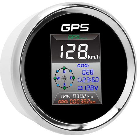 Compteur de vitesse numérique GPS 85mm nœuds MPH KMH rétroéclairage LED antibuée étanche IP67 9-32V bateau yacht voiture moto 910-00269 (1/5)
