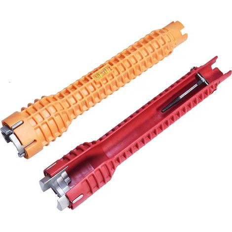 Multi-purpose pipe wrench, sink wrench, installation tool with socket wrench for faucets and sinks, plumber's socket wrench, plumbing tool for sinks, washbasins, kitchens, bathrooms--DTEKGAZ