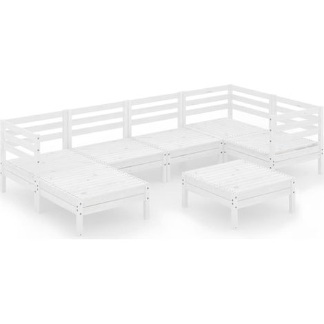 Maison Exclusive - Juego de muebles de jardín 7 piezas madera mac (1/5)