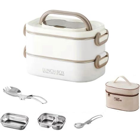 1500 ml doppelwandige, isolierte Lunchbox aus Edelstahl 304 (1/5)