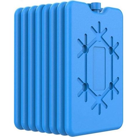 Glaçons pour sacs isothermes ou boîtes à lunch isothermes, blocs réfrigérants ultra-minces réutilisables pour garder les aliments frais, 8 pièces par paquet. (1/3)