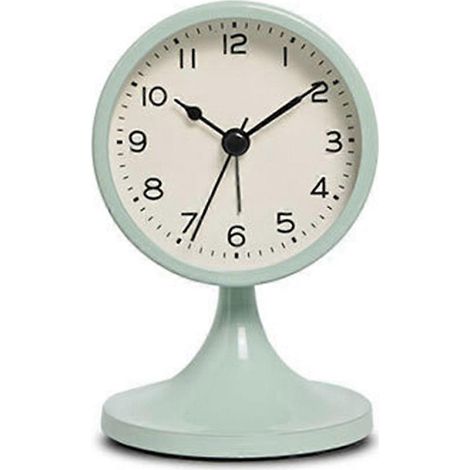Réveil rond en métal de style nordique, horloge de table silencieuse vintage, veilleuse de chevet pour étudiant, décoration de chambre, décoration intérieure D (1/5)