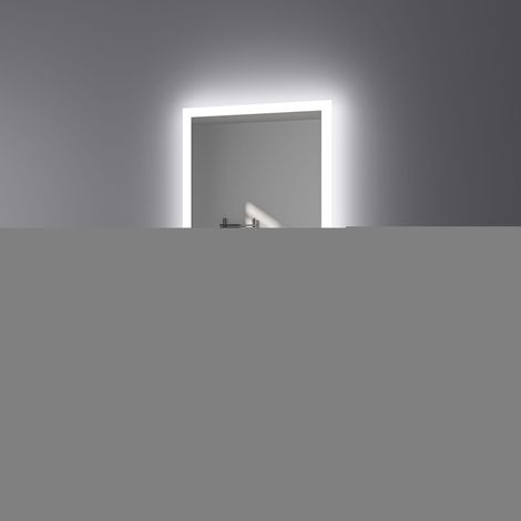 LED Spiegel Bad mit Beleuchtung 50x70cm Beheizt Vertikal Horizontal Kaltweißer Warmweiß dimmbar - Design B (1/5)