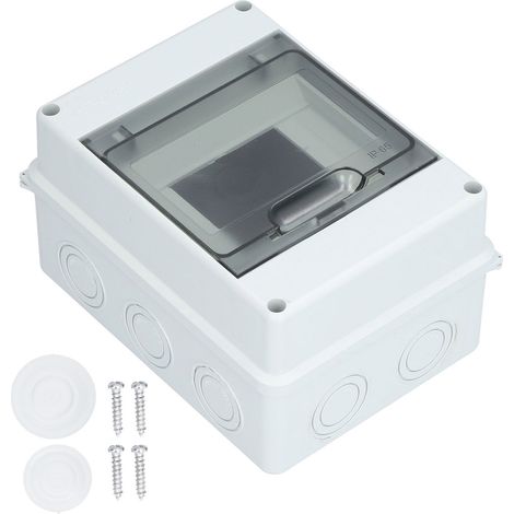 Coffret de distribution électrique étanche transparent en plastique, boîtier de protection pour disjoncteur, usage intérieur (1/5)