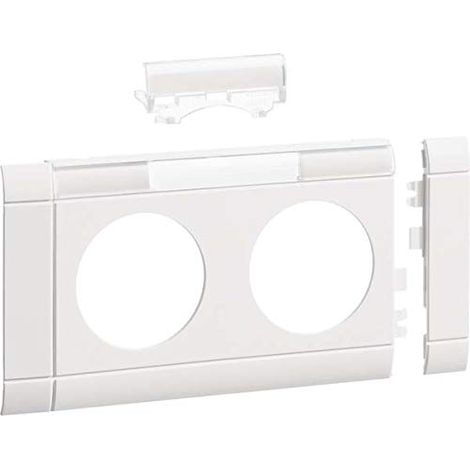 Cubierta doble de enchufe Hager gb080219016 modular sin halógeno