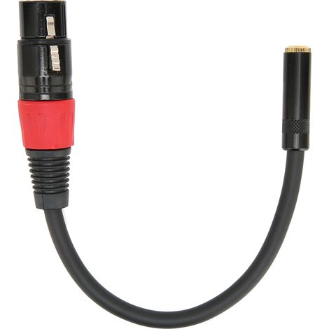 Câble de conversion 3.5mm femelle vers XLR femelle 1m pour microphone et appareils audio (1/5)