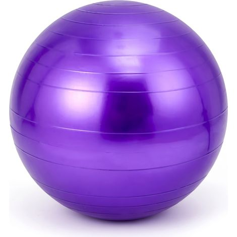 Ballon de yoga PVC violet 65 cm modèle 54